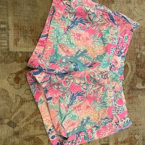 Lilly Pulitzer Pink and Blue Floral Shorts